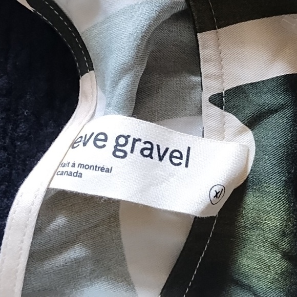 NWT EVE GRAVEL Everglades Lock Green Cream Print Tie Sleeve Blouse XL - Picture 6 of 7